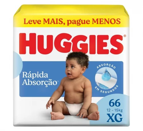 Fralda Huggies Tripla Proteção XG 66 unidades