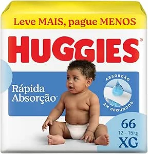 Fralda Huggies Tripla Proteção XG 66 unidades