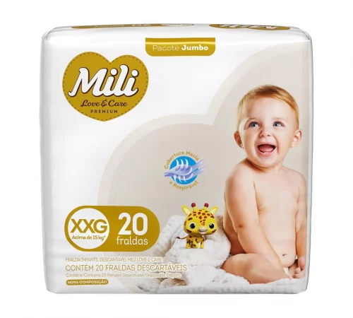 Fralda Mili XXG 20 unidades
