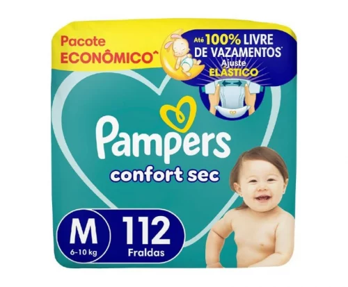 Fralda Pampers Confort Sec M 112 Unidades