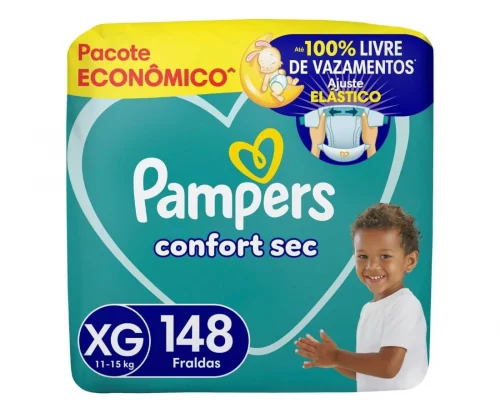Fralda Pampers Confort Sec XG 148 Unidades