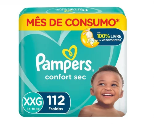Fralda Pampers Confort Sec XXG 112 Unidades