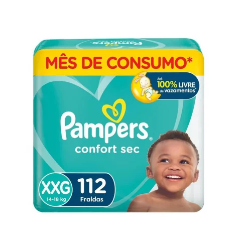 Fralda Pampers Confort Sec XXG 112 Unidades