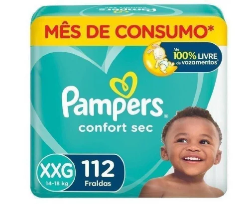 Fralda Pampers Confort Sec XXG com 112 unidades