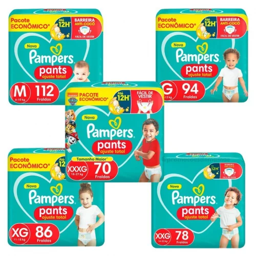 Fralda Pampers Pants Ajuste Total