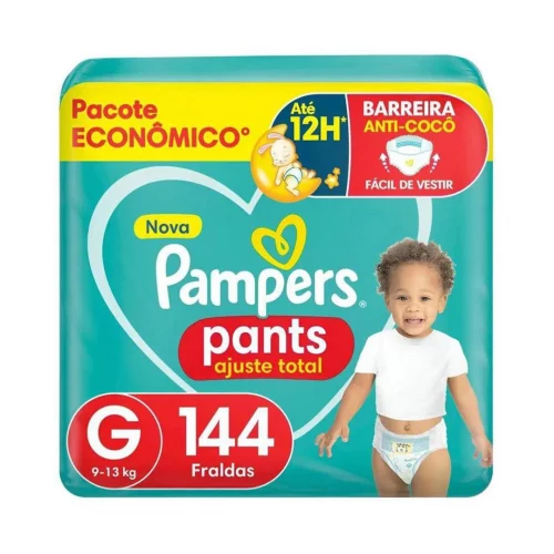 Fralda Pampers Pants Ajuste Total G - 144 fraldas