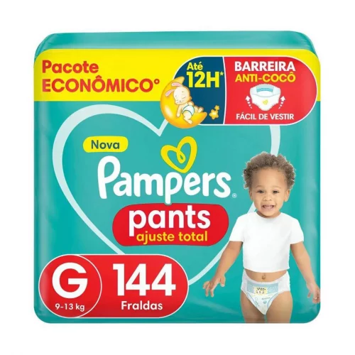 Fralda Pampers Pants Ajuste Total G - 144 fraldas