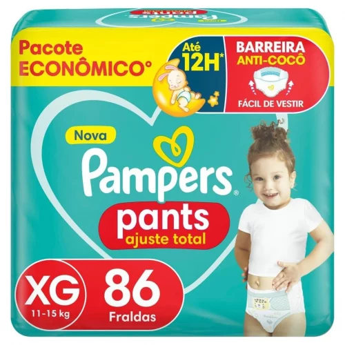 Fralda Pampers Pants Ajuste Total XG com 86