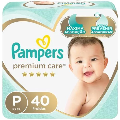 🛍️Fralda Pampers Premium Care P - 40 fraldas