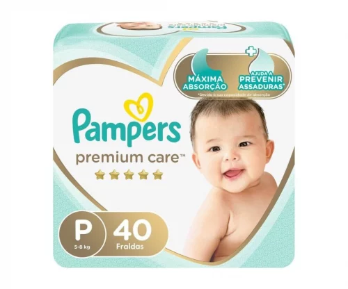 Fralda Pampers Premium Care P 40 unidades