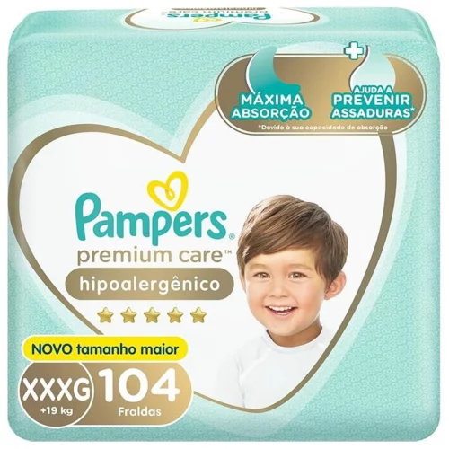 Fralda Pampers Premium Care XXXG 104 Un