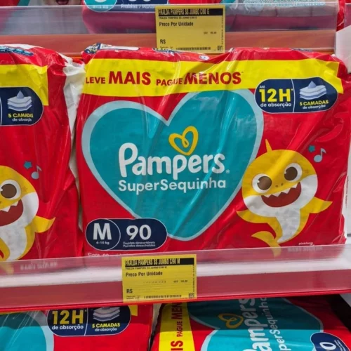 ▪️ Fralda Pampers Supersec M - 90 fraldas