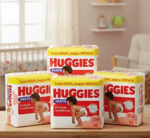▪️ Fralda Pants Huggies Proteção Acolchoada Tamanho M 3x72 = 216 unidades