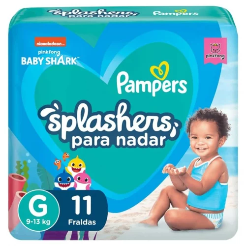 Fralda para Água Pampers Splashers Baby Shark G 11 Unidades