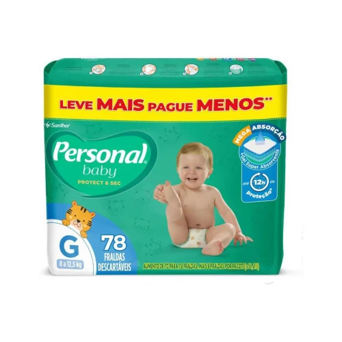 Fralda Personal Baby Protect&Sec G 78 unidades