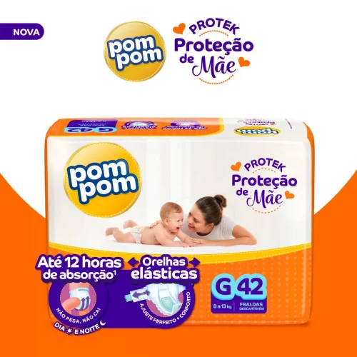Fralda Pom Pom Protek Proteção De Mãe G 42 Un Fralda Pom Pom Protek Proteção De Mãe G 42 Un