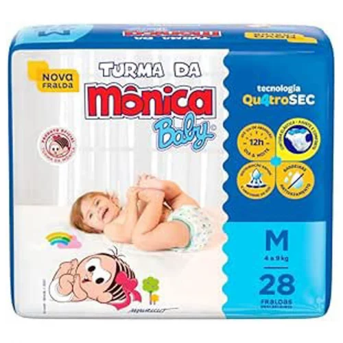 Fralda Turma da Mônica Baby Jumbo M 28 Un