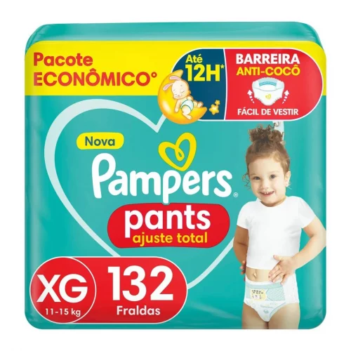 Fraldas Pampers Pants Ajuste Total XG 132 unidades