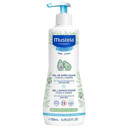 Gel Lavante Suave Mustela Bebê Corpo e Cabelo 500ml