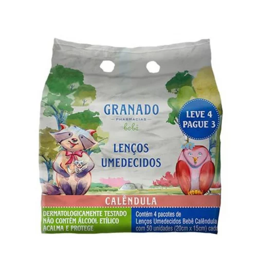 Granado Kit Bebê Lenço, Calêndula, 4 Unidades