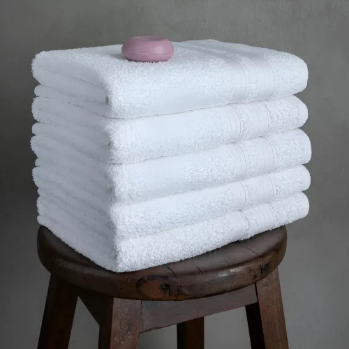 🚨 Jogo 5 Toalhas Brancas Hotel Laune Haus 130x75cm 340g/m²