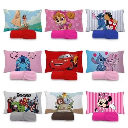 Jogo De Lençol 2 peças Infantil Temático Diversos De Personagens Ideal para Crianças