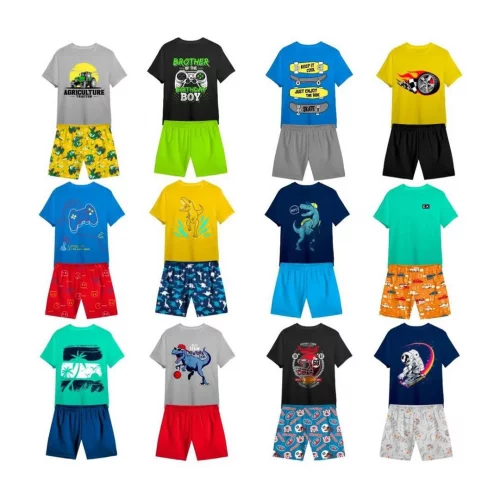 Kit 10 Peças De Roupa Infantil Menino 5camisas+ 5shorts