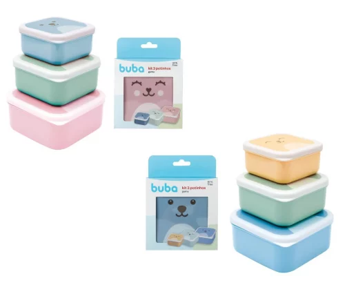 Kit 3 Potinhos Gumy - Buba (550ml / 350ml / 250ml)