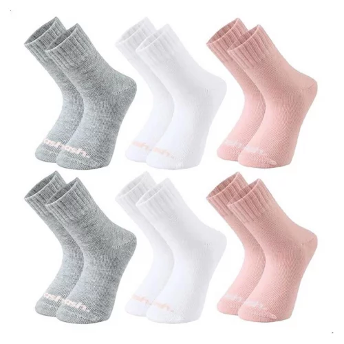 Kit 6 Pares De Meia INFANTIL Mash Algodão Cotton Punho Soft