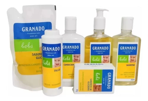 🛍 Kit Chá De Bebê Granado Sh + Cond + Sab Liq. + Barra + Talco Cor Amarelo 🛍 Kit Chá De Bebê Granado Sh + Cond + Sab Liq. + Barra + Talco Cor Amarelo