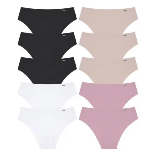 🚨 Kit Com 10 Calcinhas Femininas 505424 De Algodão Delrio