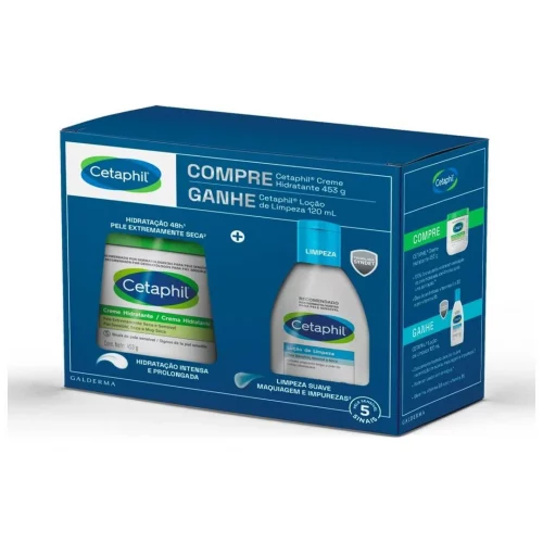 Kit Creme Hidratante 453g e Loção De Limpeza 120ml Cetaphil
