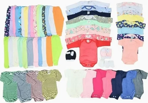 Kit Enxoval 15 Peças Bebê Algodão