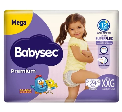 Lançamento! Fralda Babysec Premium Shortinho XXG 24 Unidades