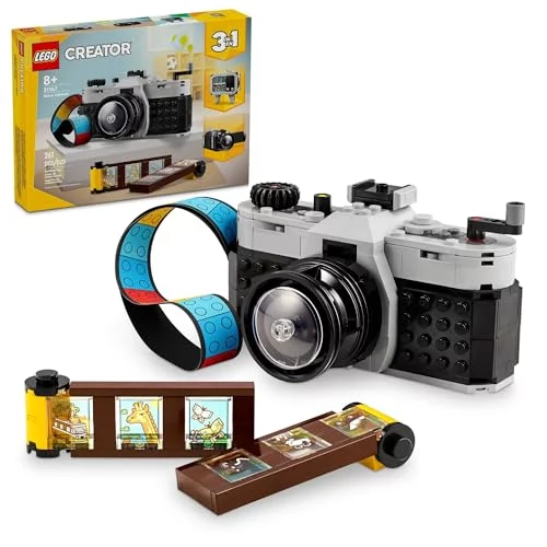 🛍️LEGO® Creator 3 em 1 – Câmera Retrô Brinquedos Interativos de Fotografia 31147