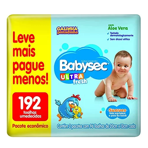 🛍️Lenço Umedecido Babysec Pacote Economico 192 folhas