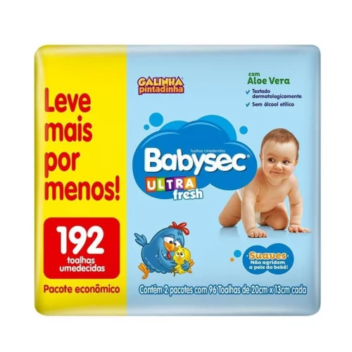 Lenço Umedecido Babysec Ultrafresh 192 unidades