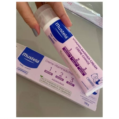 Mustela Creme Preventivo De Assaduras Vitaminado 1>2>3 108g - Pomada Antiassaduras Para Bebês Com Tripla Ação - 98% De Ingredientes De Origem Natural