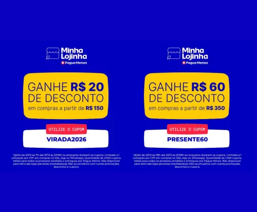 Novo Cupom na Pague Menos por tempo limitado!