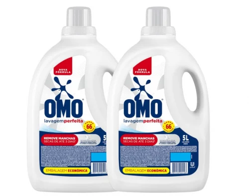 Omo Sabão Líquido 2 Unidades Lavagem Perfeita 5L