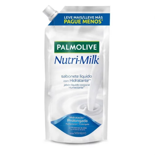 Palmolive Sabonete Líquido Nutri-Milk Nutre & Hidrata 500Ml Refil