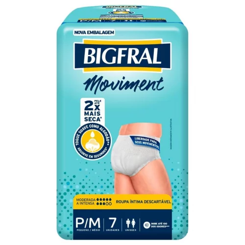 Roupa Íntima Bigfral Moviment, Bigfral, Pequeno/ Médio