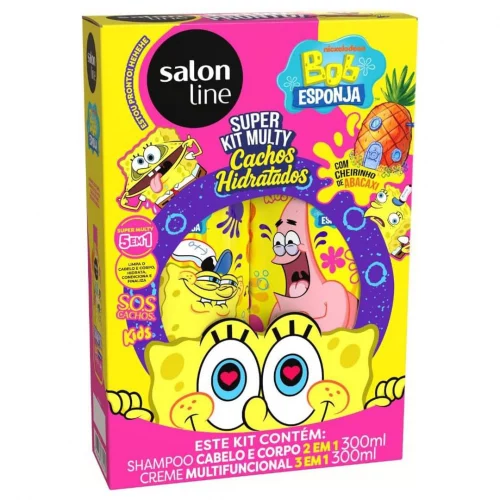 Super Kit Salon Line Bob Esponja Shampoo + Creme Funcional