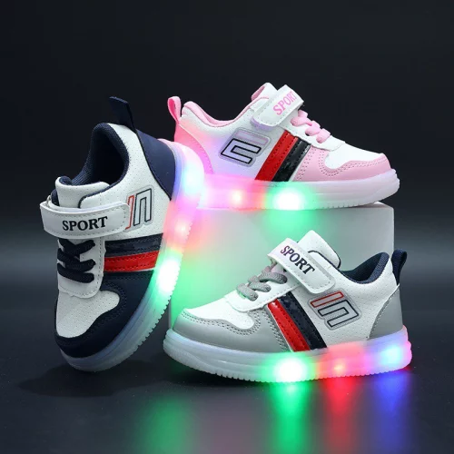 🛍️Tênis Infantil / Menino Sapatos de iluminação LED/2023 Sapatos casuais para menina