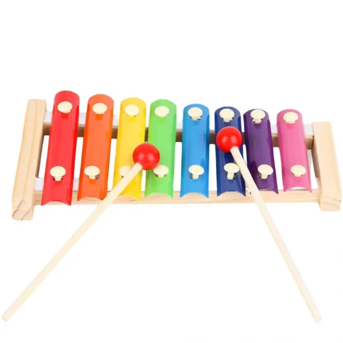🛍️Xilofone Infantil Brinquedo Musical Com Baqueta de Madeira Montessori Educativo Musicalização