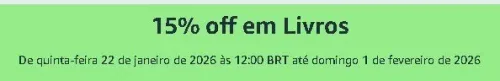 ✨15% OFF em livros✨