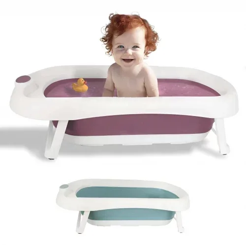 Banheira Bebê 40lts Retrátil Portátil Com Sensor Temperatura
