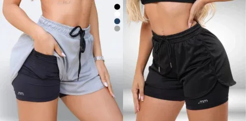 Bermuda Feminina Short Duplo Compreensão .mm