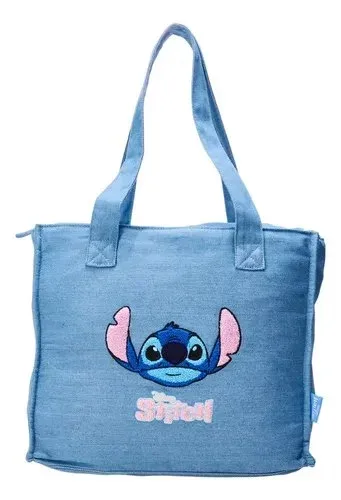 Bolsa Feminina Jeans Sintética Stitch, Luxcel