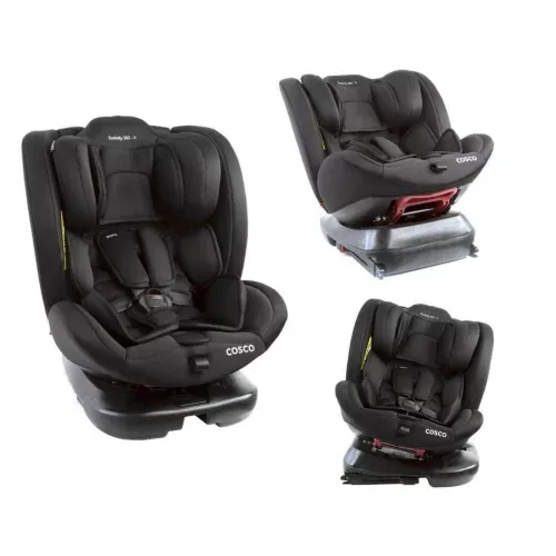 Cadeirinha Evolutty 360 X Cosco Kids 0 a 36kg, com Giro 360º e Isofix Preto